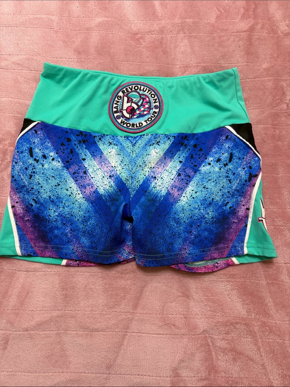 Bang Revolution Teal & Blue Athletic Shorts